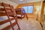 Upstairs Guest Room 2 with Twin over Full Bunk and Twin Bunks